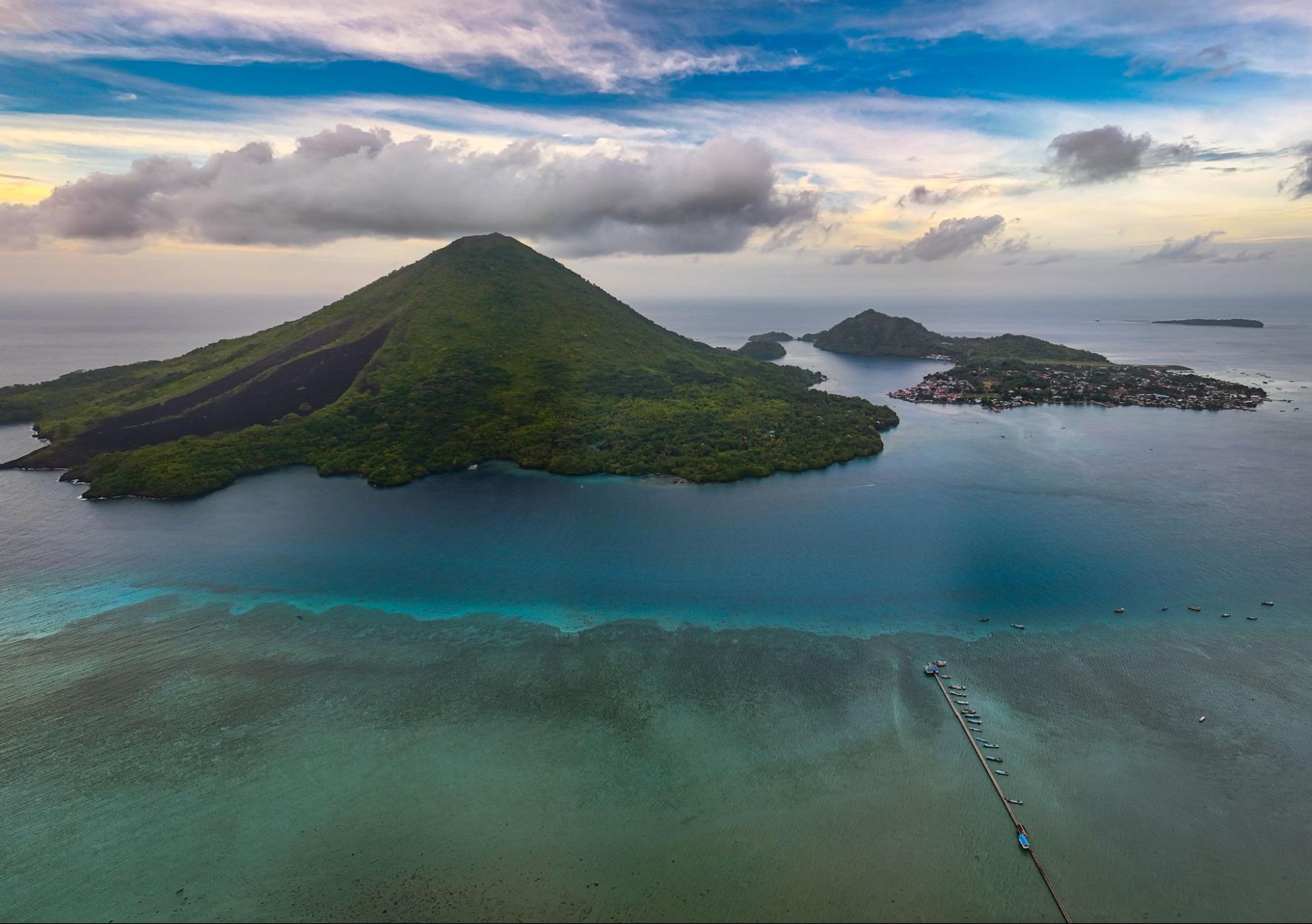 aerial view of Banda Island